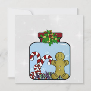Bling Gingerbread Christmas Card