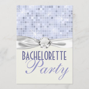 bling glam and glitz bachelorette party invitation
