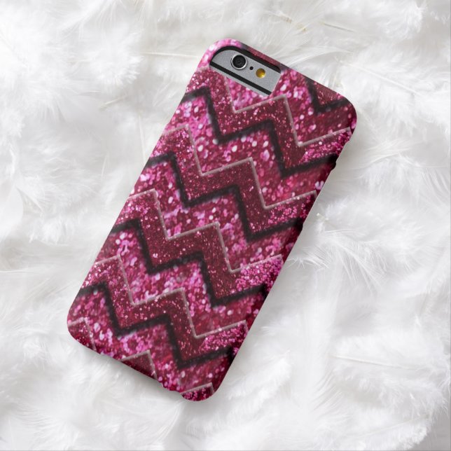 Bling Glam Girly Glitter Sparkle Chevron Case-Mate iPhone Case (In Situ)