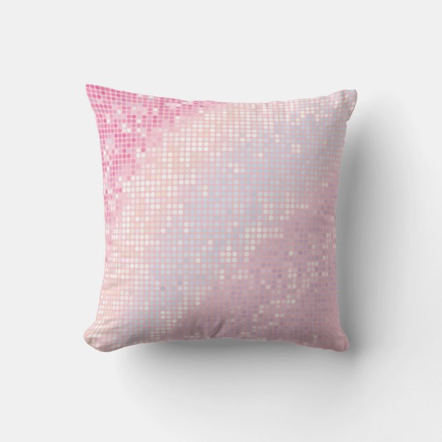 Bling Glitter Girly Pink Glitz Throw Couch Pillow (Front)