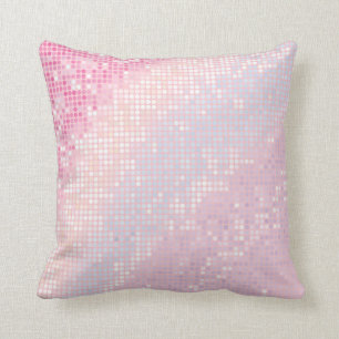 Bling Glitter Girly Pink Glitz Throw Couch Pillow