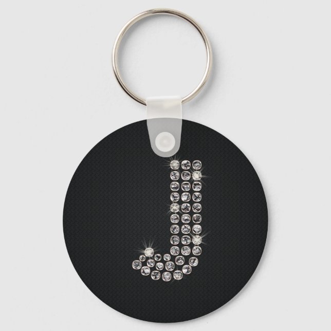 bling - J Key Ring (Front)