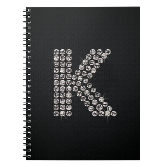 bling - K Spiral Notebook (Front)