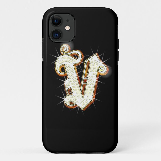 Bling Monogram V iPhone 5 Case (Back)