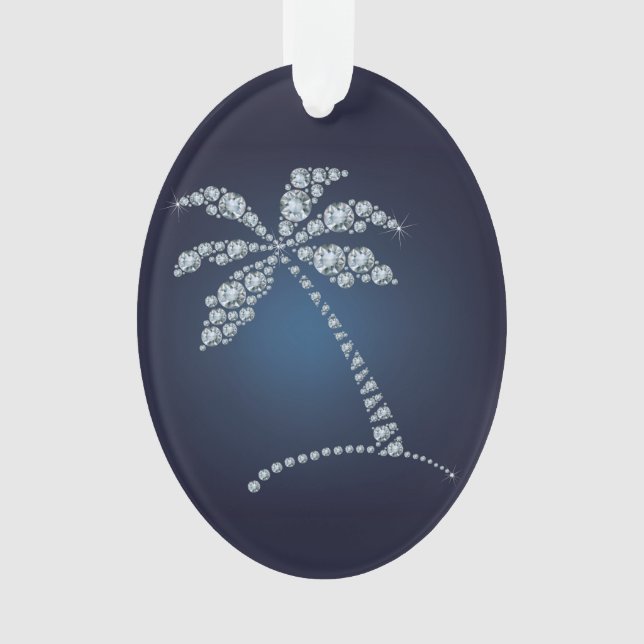 Bling Palm Tree Ornament (Front)