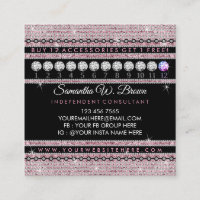 Bling Pink Jewellery Diamond Punch Loyalty