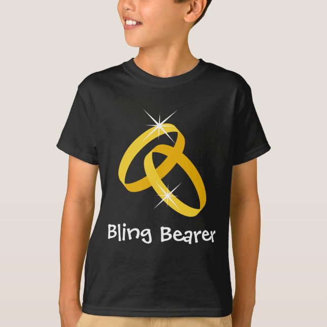 Bling ring bearer shirt for kids (Front)