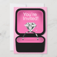 Bling Ring Box Bridal Shower pink