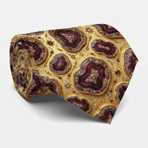 Bling & Sparkle Luxury Burgundy Geode Neck Tie