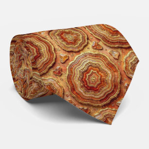 Bling & Sparkle Rust + Gold Geode Neck Tie