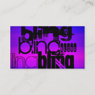 Bling; Vibrant Violet Blue and Magenta Business Card