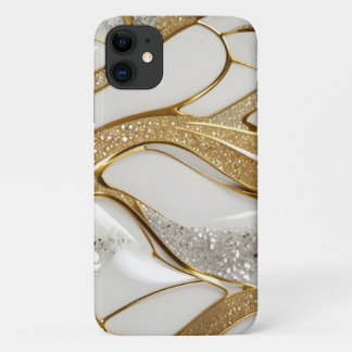 Bling White Gold Abstract w Pave Diamonds Glitter Case-Mate iPhone Case