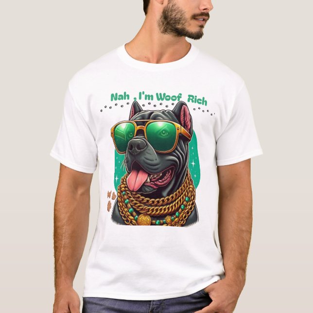 Blinged Out Frenchie – Hip-Hop Dog with Chains  T-Shirt (Front)
