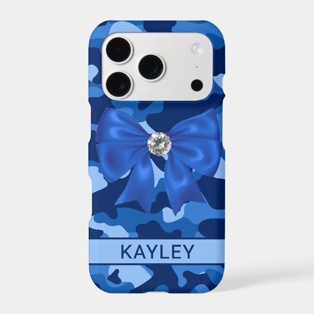 Blingy Blue Camouflage Personalized (Back)