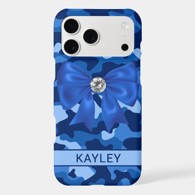 Blingy Blue Camouflage Personalized (Back)