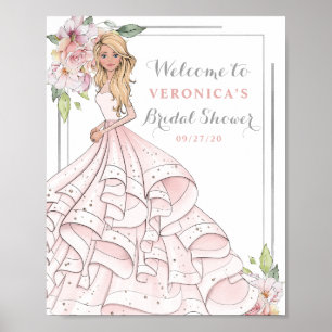 Blingy Glamour Bride Bridal Shower Welcome Sign