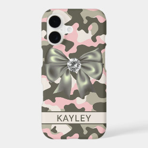 Blingy Pink Green Camouflage Personalised