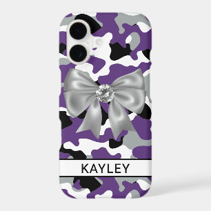 Blingy Purple Black Camouflage Personalized