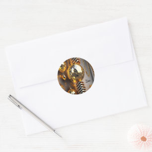 Blink! Beautiful chaos jewellery in gold Classic Round Sticker