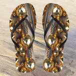 Blink! Beautiful chaos jewellery in gold  Jandals<br><div class="desc">This flip flops feature a super cool chaotic gold jewellery - generated with artificial intelligence and my ideas. Super for all women,  for weddings,  summer,  holidays and more!</div>