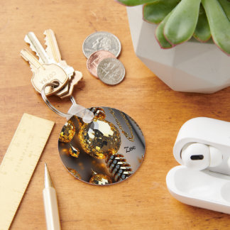 Blink! Beautiful chaos jewellery in gold Key Ring