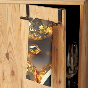 Blink! Beautiful chaos jewellery in gold  Tea Towel