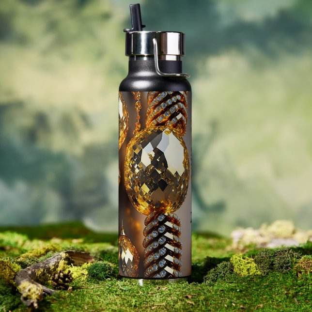 Blink! Beautiful chaos jewellery in gold  Water Bottle (Outdoor)