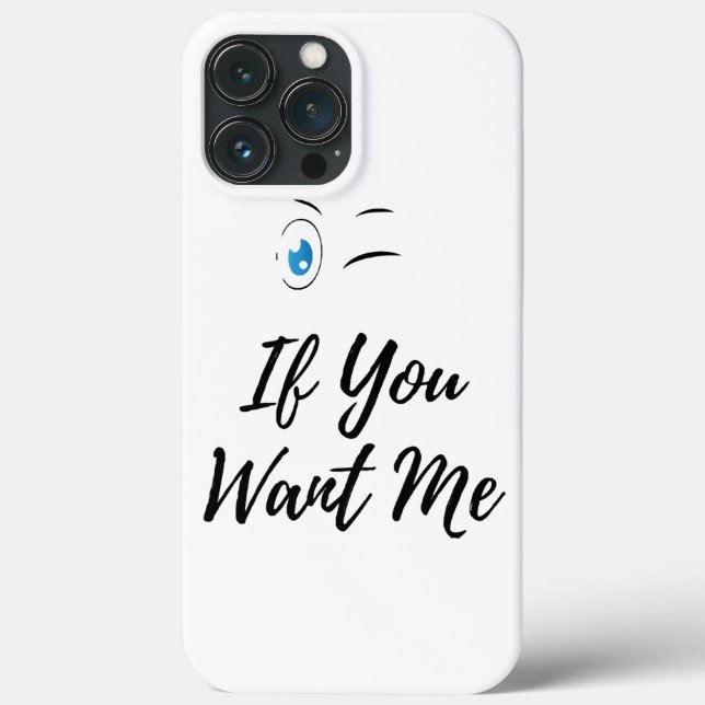 Blink if you want me funny men's  Case-Mate iPhone case (Back)