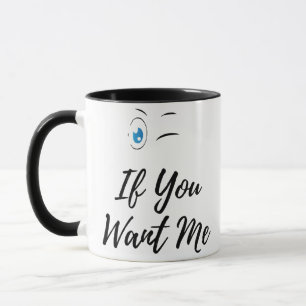 Blink if you want me funny men's  mug