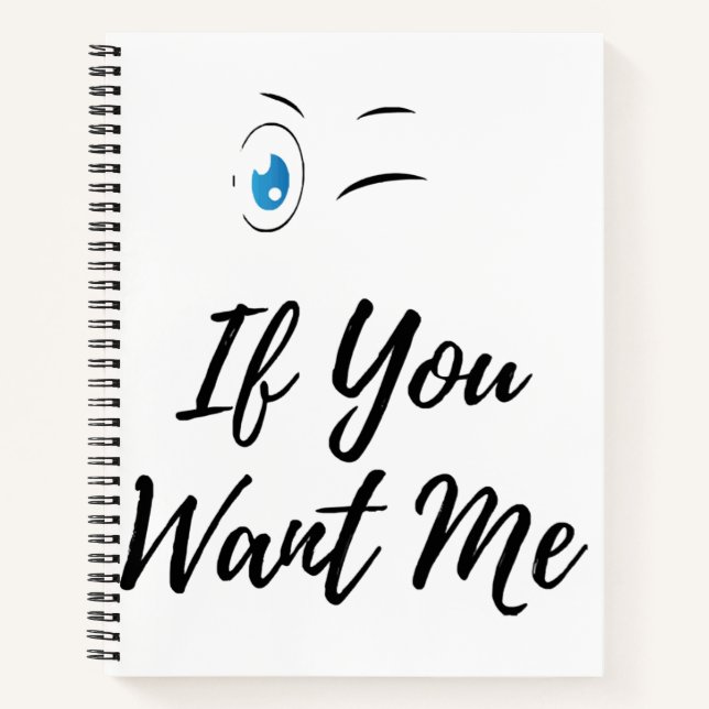 Blink if you want me funny men's  notebook (Front)