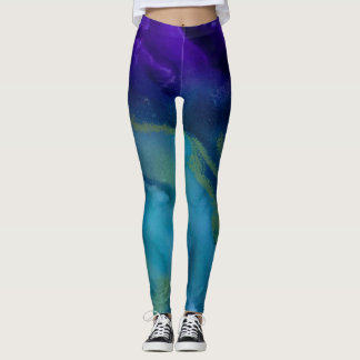 Blink of an Eye Leggings | Purple, Gold, Teal