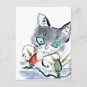 Blinking twinkle lights postcard