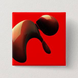 Blipbop in Red square 15 Cm Square Badge