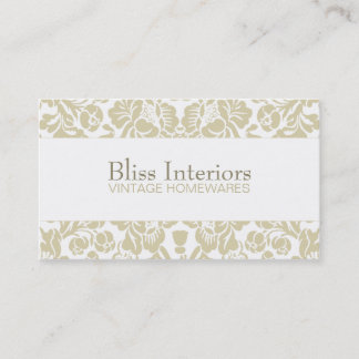 Bliss Chic Damask Floral Business Card