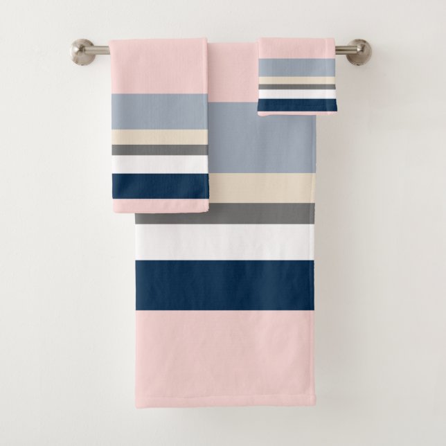 Bliss Stripes Bath Towel Set (Insitu)