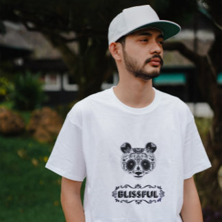BLISSFUL 3d text design T-Shirt