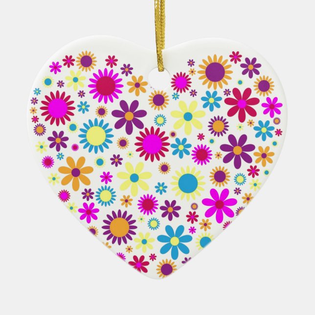 Blissful Blossoms Ceramic Tree Decoration (Front)
