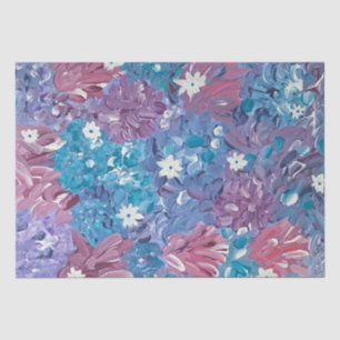 Blissful Blue Floral Tissue Paper