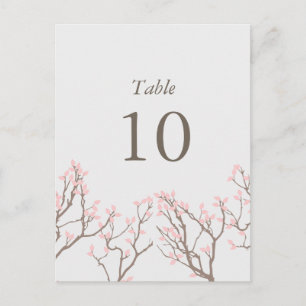 Blissful Branches Table Numbers Postcard