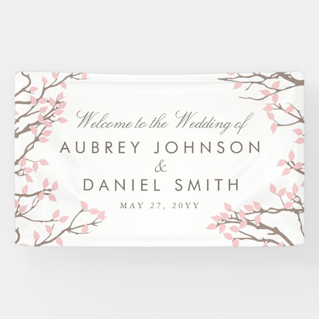 Blissful Branches Wedding Banner (Horizontal)