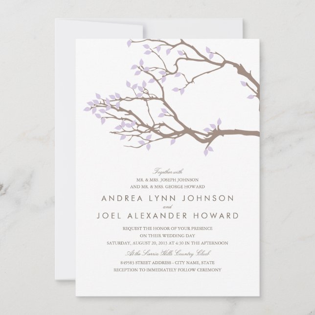 Blissful Branches Wedding Invitation (Front)