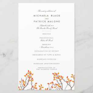 Blissful Branches Wedding Program