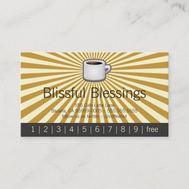 Blissful Burst with Logo Drink Punch Card (Front)