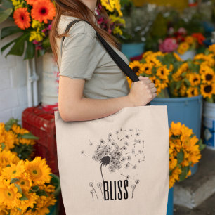 Blissful Dandelion Serenity Stylish Tote Bag