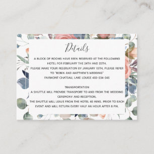 Blissful Floral Details Dusty Blue and Greenery Enclosure Card