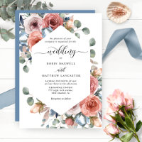Blissful Floral Dusty Blue and Blush Wedding