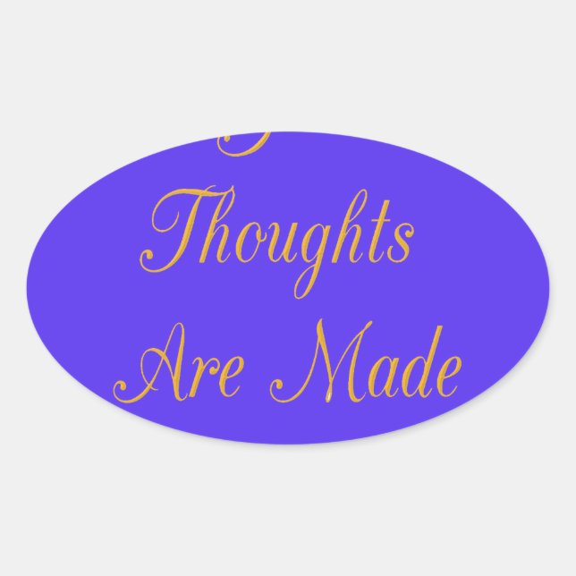 Blissful Reflections: Good Thoughts of Love Oval Sticker (Front)