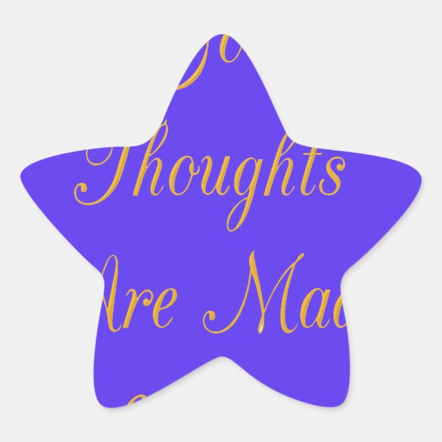 Blissful Reflections: Good Thoughts of Love Star Sticker (Front)