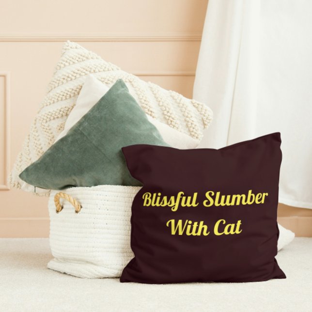 Blissful Slumber With Cat Personalised Pet Cute Cushion (Creator Uploaded)