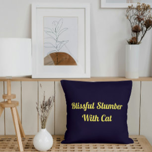 Blissful Slumber With Cat Personalised Pet Dreams Cushion